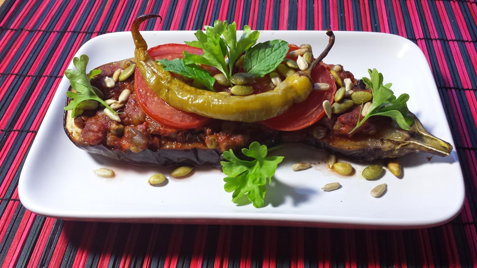 Gefüllte Aubergine nach türkischer Art – Vegane Rezepte