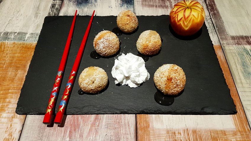 Frittierte Kokos-Bananen-Bällchen - Vegane Rezepte
